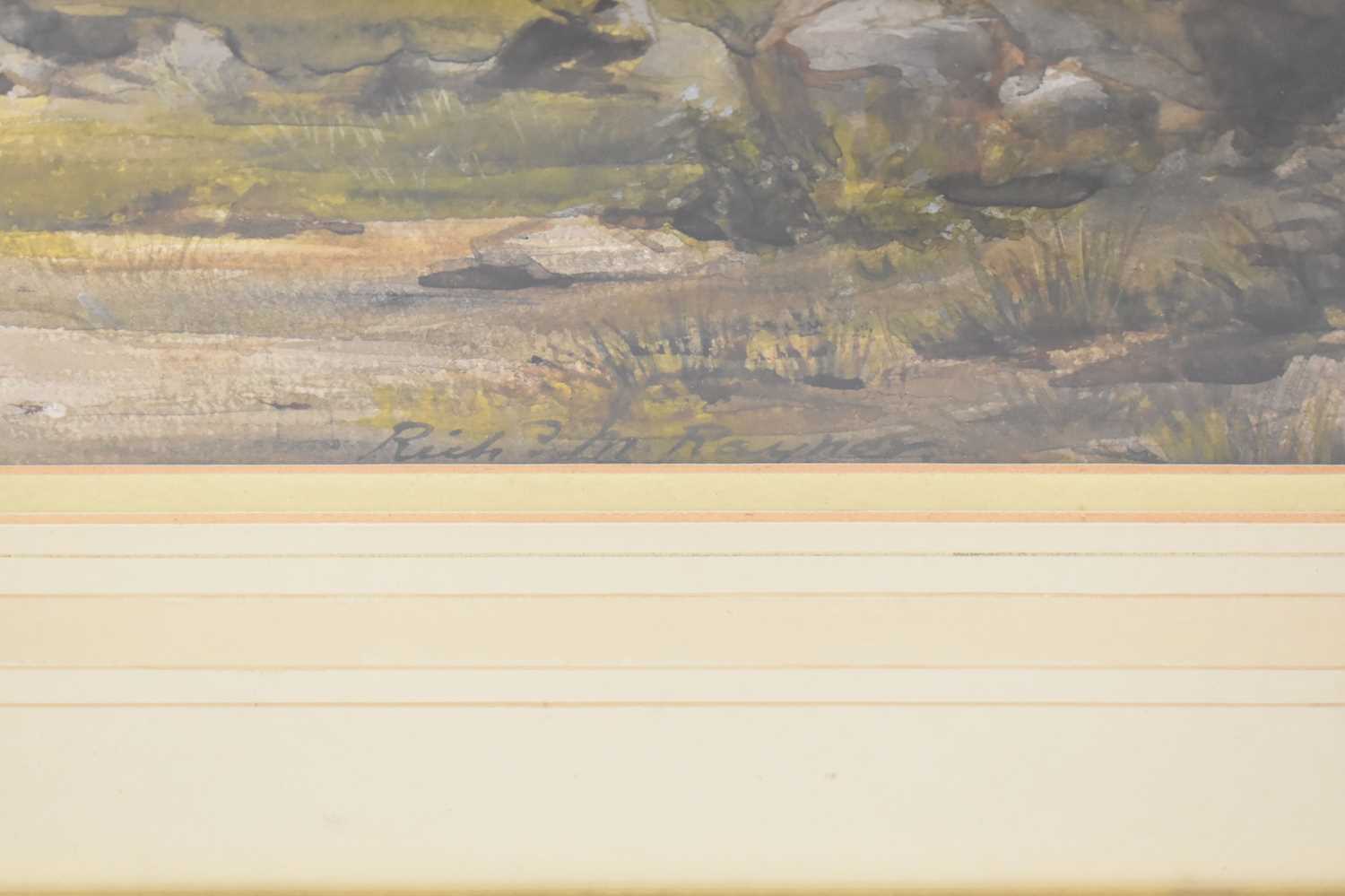 RICHARD MANSER RAYNER (1843-1908); watercolour, the internal and external frontage of a church- - Image 3 of 4