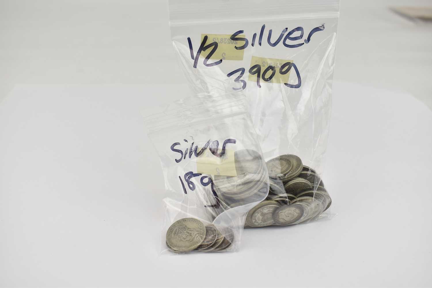 A quantity of silver and half-silver coins, all British pre-decimal, half-silver up to and including - Image 2 of 2