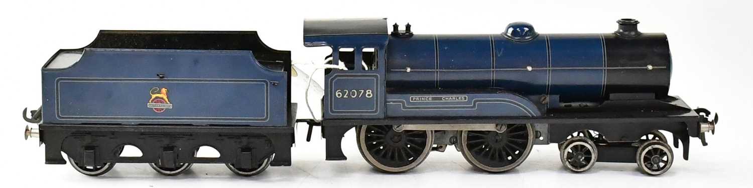 BASSETT-LOWKE; an O gauge three rail scale model of 'Prince Charles' loco and tender in blue livery, - Bild 3 aus 3