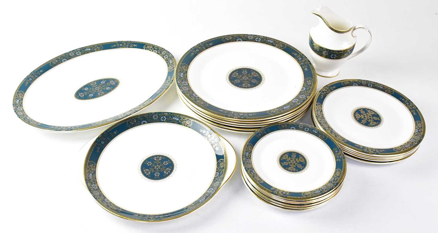 ROYAL DOULTON; a small quantity of 'Carlyle' pattern tableware, comprising meat plate, six main