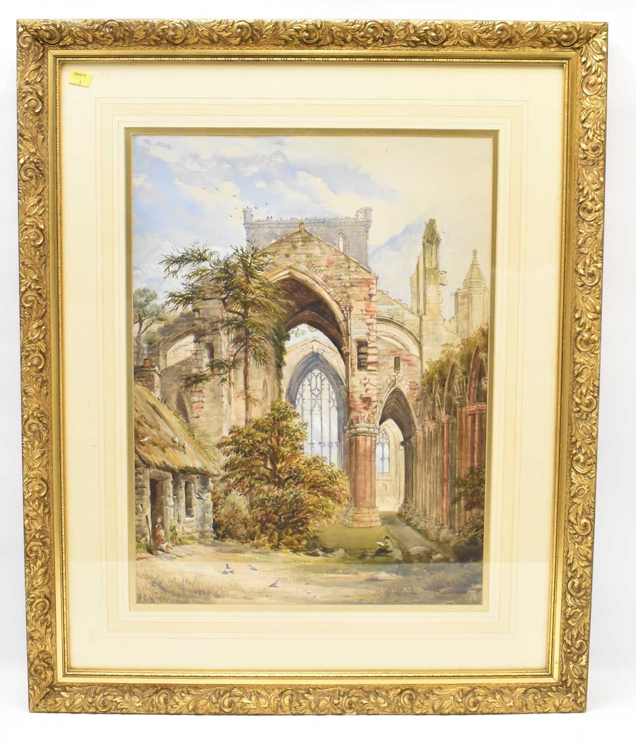 RICHARD MANSER RAYNER (1843-1908); watercolour, the internal and external frontage of a church-