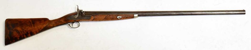 A late 19th century 8 bore percussion cap musket, the 33" barrel bearing Birmingham proof marks to