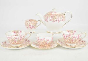SHELLEY; a ten-piece 'Hedgerow' pattern tea service comprising teapot, milk, sugar, small plate, two