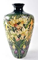 MOORCROFT; a trial vase in the 'Ode to Spring' design, marked 'Trial' to base and dated 14.10.02,