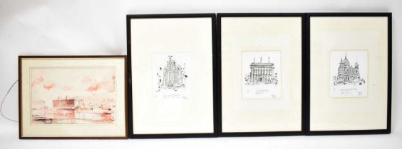 Various prints and pictures relating to Liverpool, to include Freida McKitrick, 'Waterfront, Going