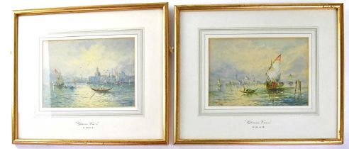 B. NOLCINI (born 1800); a pair of watercolours, 'Glorious Venice', two scenes of gondolas and