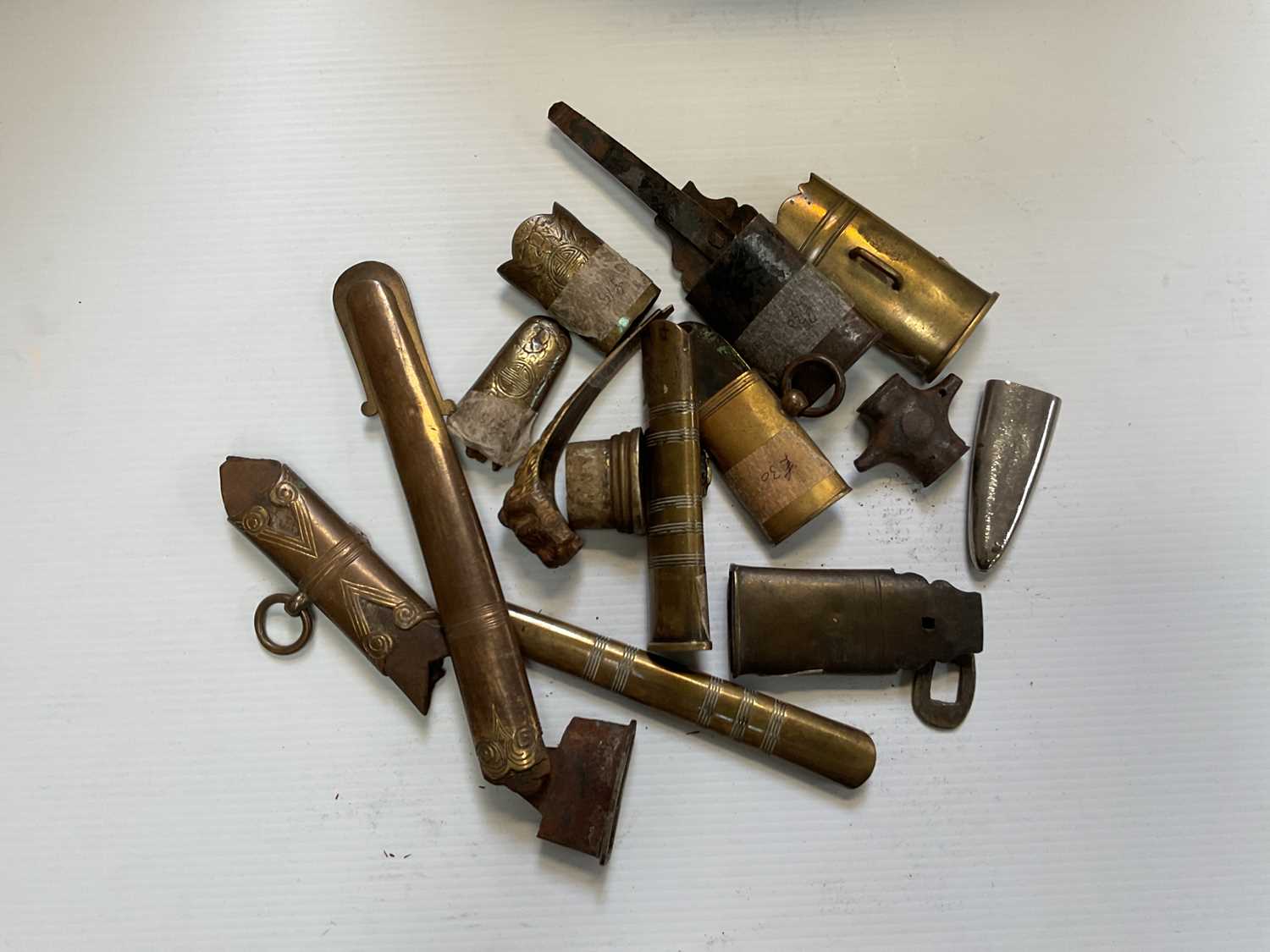 A quantity of various sword hilt parts and scabbard fittings, the majority for the 1796 infantry and - Image 2 of 6
