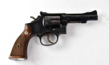 SMITH & WESSON; a deactivated Mod 15 .38" six-shot double action revolver, with 4" barrel stamped to