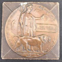 A WWI memorial plaque awarded to Hugh Percival Maclean Turnbull, A.B. R.N., Hugh was a Q Ship