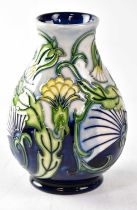 MOORCROFT; a vase in the 'Rough Hawks Beard' design, copyrighted for 1996, signed J. Moorcroft and