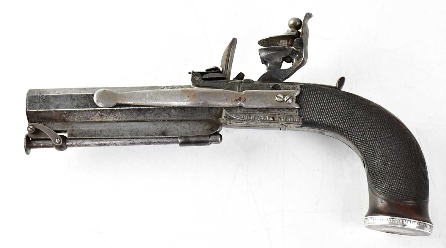 JAMES HAYWOOD, CHESTER; an unusual best quality dual ignition 42 bore pocket pistol, firing from - Image 2 of 9