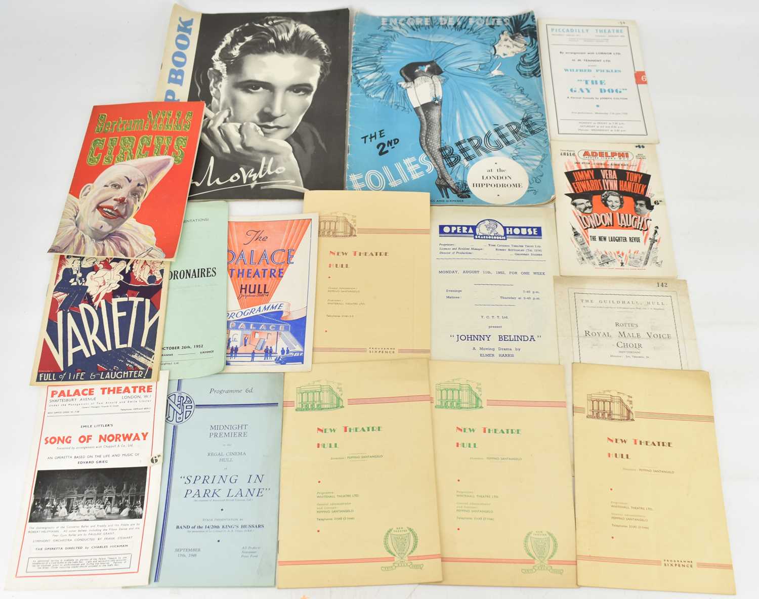 Ephemera to include various movie, theatre and ballet programmes from 1950s to current period.