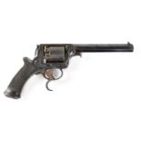 TRANTER; a mid-19th century 54 bore five shot percussion cap revolver, 6" octagonal barrel,
