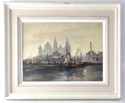 † IVAN TAYLOR (born 1946); oil on board, 'Liverpool Steam', signed, with label verso, 28.5 x 38.5cm.