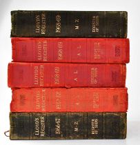 LLOYD'S REGISTER OF SHIPPING LONDON; eleven volumes, comprising 1950-51 Vols. 1 & 2, 1954-55 Vols. 1