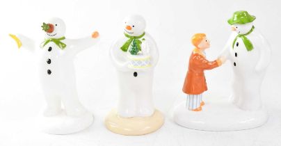 THE SNOWMAN; three Coalport Characters figures, comprising 'The Wrong Nose', 'Snowman's Surprise'
