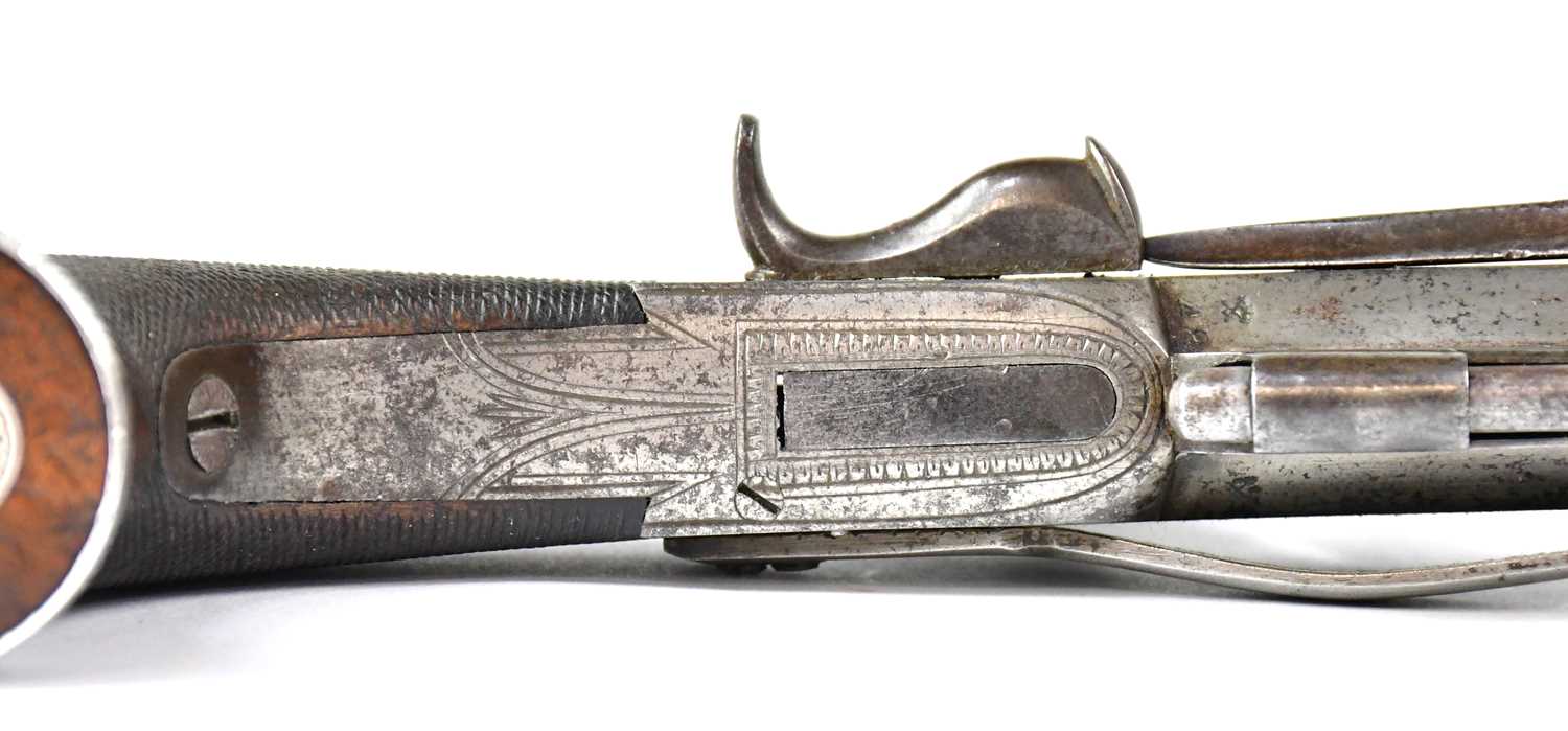 JAMES HAYWOOD, CHESTER; an unusual best quality dual ignition 42 bore pocket pistol, firing from - Image 6 of 9