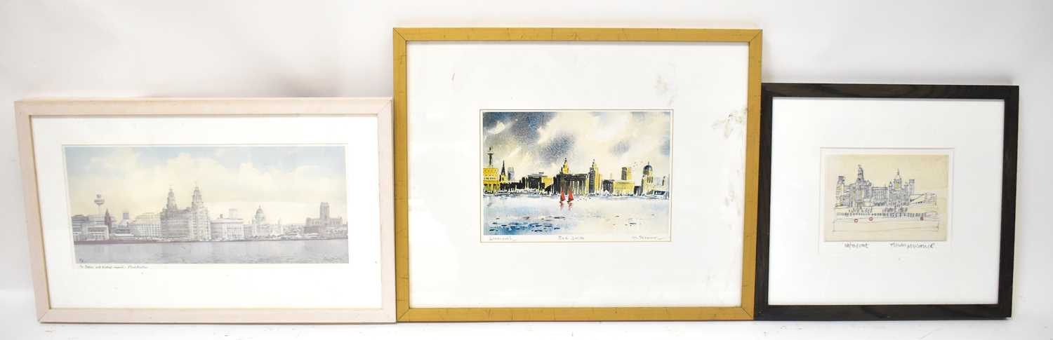 Various prints and pictures relating to Liverpool, to include Freida McKitrick, 'Waterfront, Going - Image 2 of 2