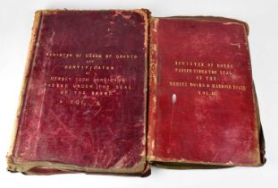 Three Victorian ledgers, comprising 'Register of Boards Passed Under the Seal of the Mersey Docks