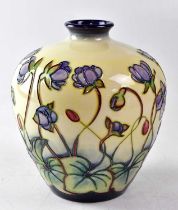 MOORCROFT; a vase in the 'Hepatica' design, copyrighted for 1999, with impressed and painted marks