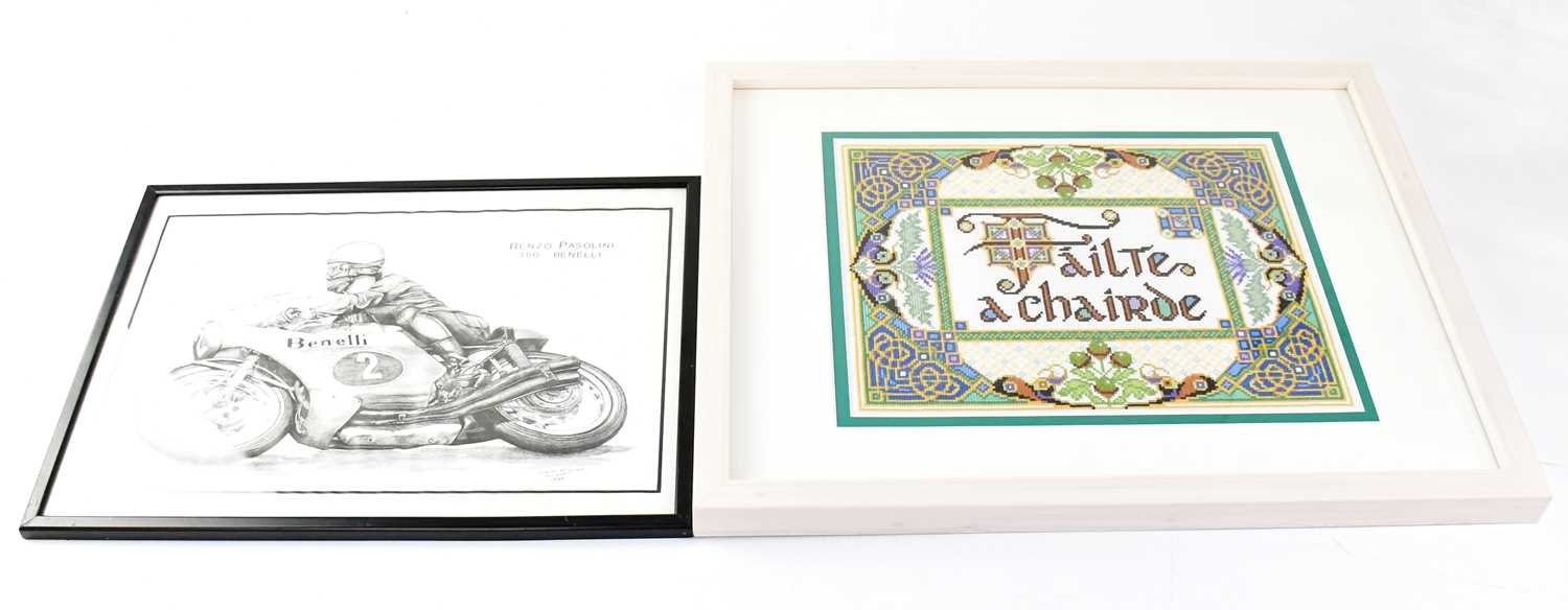 A small quantity of pictures and prints to include two prints of pencil sketches by Steve Higham, - Image 4 of 7