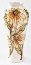 MOORCROFT; a vase in the 'Rudbeckia' design, copyrighted for 1996, with impressed and painted