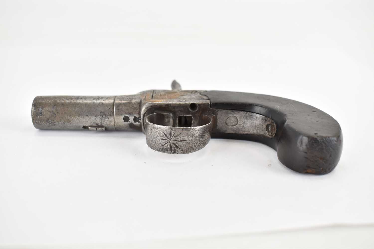 ASHFORD; a single shot percussion cap pistol, marked Ashford to the side (af). Condition Report: - - Image 2 of 4