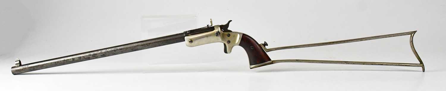 J. STEVENS & CO, CHICOPEE FALLS; a .32" rimfire 'New Model Pocket Rifle' with 15" part octagonal - Image 4 of 5