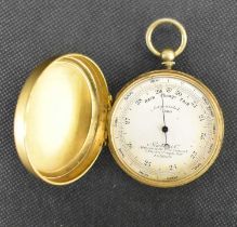 NEWTON & CO, FLEET STREET, TEMPLE BAR, LONDON; a pocket barometer, compensated 1680, inscribed to