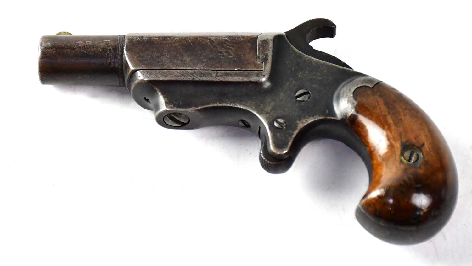 ETHAN ALLEN & CO; a .41" rimfire Derringer pocket pistol with 2 1/2" part octagonal barrel stamped - Image 4 of 6