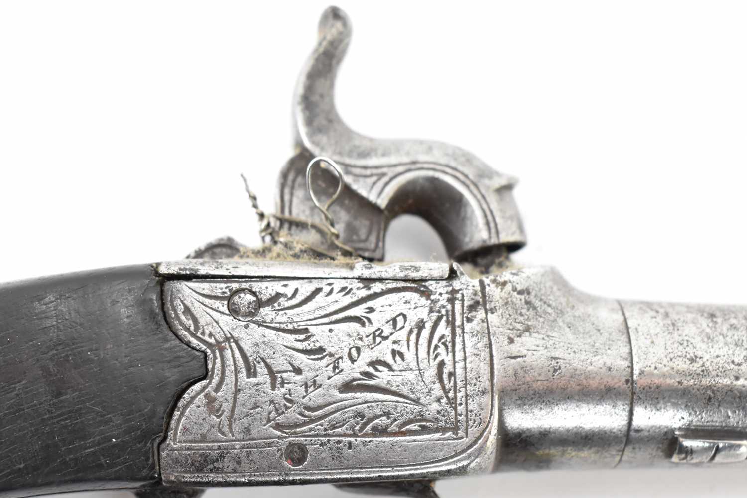 ASHFORD; a single shot percussion cap pistol, marked Ashford to the side (af). Condition Report: - - Image 4 of 4