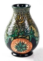 MOORCROFT; a vase in the 'Golden Destiny' design, copyrighted for 2009, with impressed and painted