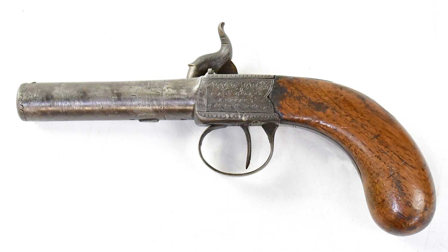 I. R. & G. LUKE, EXETER; a 19th century 40 bore percussion cap pocket pistol with 2.78" turn-off - Image 2 of 2