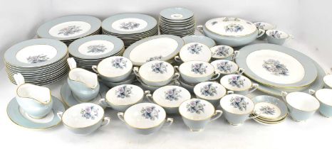 ROYAL WORCESTER; approximately one hundred pieces of 'Woodland' pattern dinner and teaware to