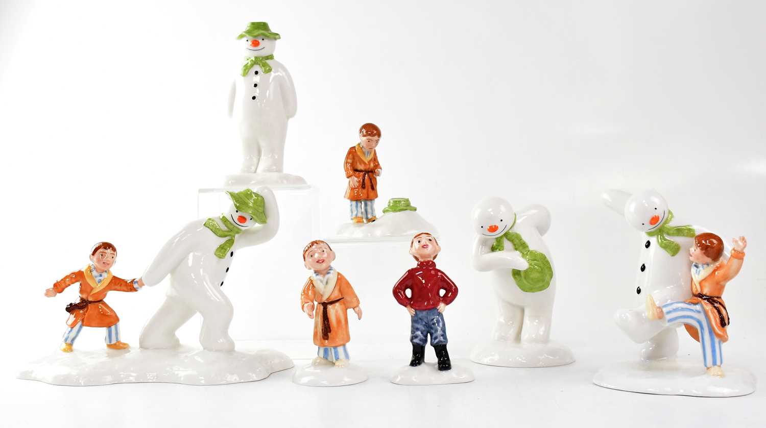 THE SNOWMAN; five limited edition Royal Doulton figures, comprising 'The Snowman and James Dancing