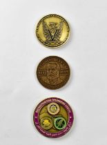 Three military themed commemorative tokens, comprising 'Reconstruction Operations Centre Mosel