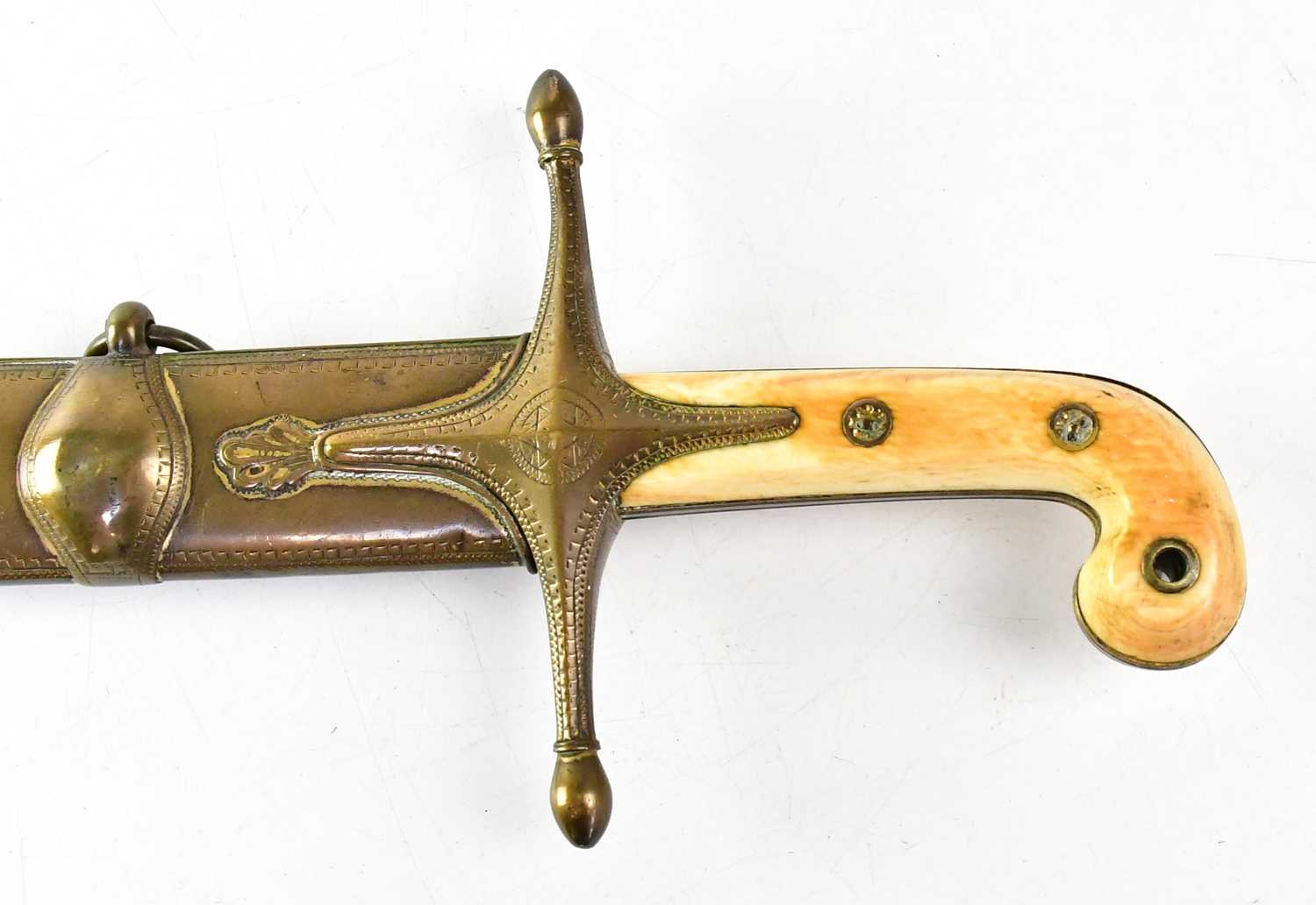 X A early 19th century Mameluke cavalry officer's sword, with 31" Kilij curved single-edged blade - Image 3 of 6