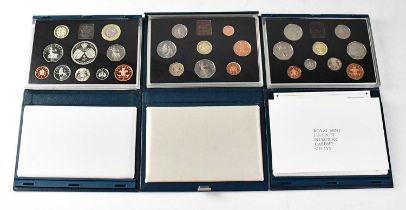 Ten UK proof coin sets, various dates, mainly 1990s-2000s (10).