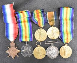 Various WWI medals comprising Victory Medal awarded to DVR G Hargreaves Royal Artillery no. L-18532,