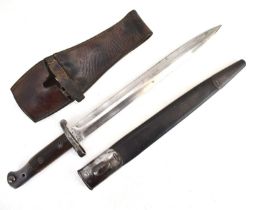 A British Army 1903 pattern sword bayonet, marked for the 7th April 1903, various touch marks to the