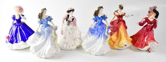 ROYAL DOULTON; five 'Figure of the Year' figures, comprising HN3375 '1992 Mary', HN4041 '1998