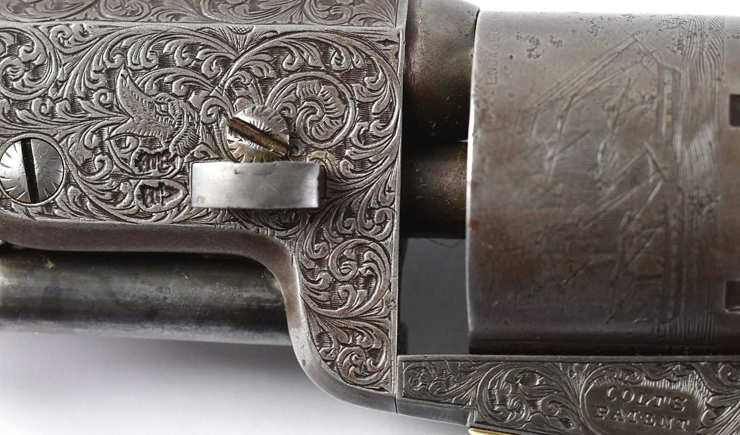 COLT; a London made 1851 Navy pattern .36" six shot single action percussion cap revolver with - Image 7 of 32