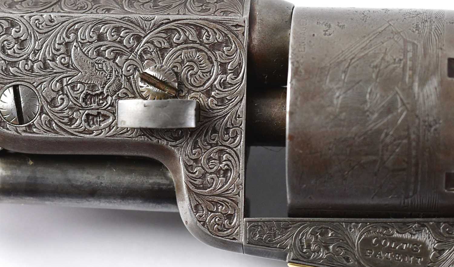 COLT; a London made 1851 Navy pattern .36" six shot single action percussion cap revolver with - Image 23 of 32