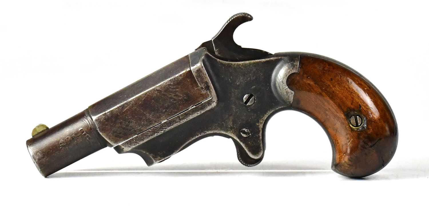 ETHAN ALLEN & CO; a .41" rimfire Derringer pocket pistol with 2 1/2" part octagonal barrel stamped - Image 2 of 6