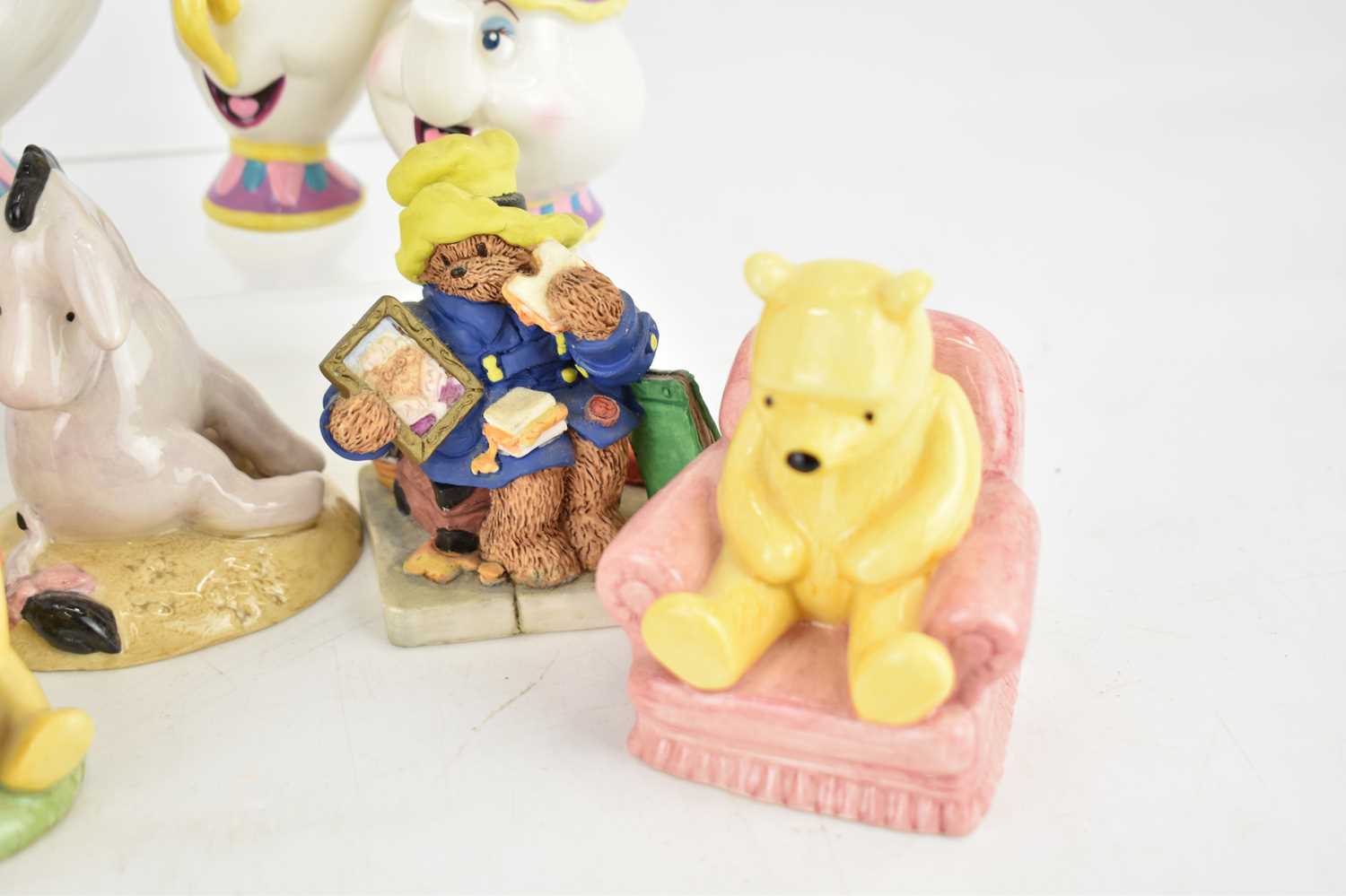 DISNEY; seven ceramic collectible figures comprising a Schmid 'Beauty and the Beast' large teapot - Image 3 of 4