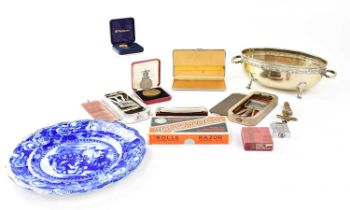 A collectors' lot to include three Rolls Razor Imperial No.2 razors, one boxed, an M. Hohner 'Unsere
