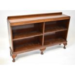 A mahogany bookcase of small proportions, 83 x 131 x 30cm.