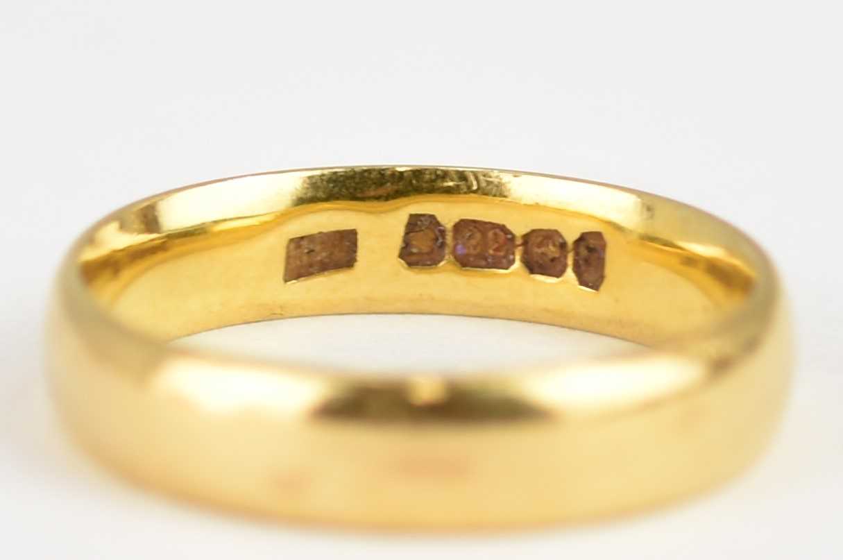 A 22ct gold wedding band, size K, approx. 4.2g. - Image 2 of 2