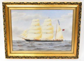 HAROLD PERCIVAL (1868-1914); 'The Barque "Snowdrop" in Full Sail and Flying the Colours of J Tedford