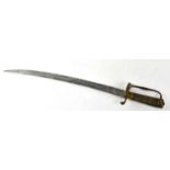 An early 19th century hunting sword in the 17th century manner, the 19" slightly curved single-edged